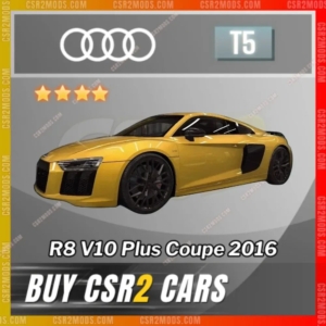 Csr2 Audi, R8 V10 Plus Coupe 2016 Gold Stars Car | Csr2 Mods