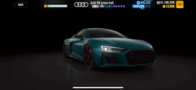 ? CSR2  CSR2 The Audi R8 Green Hell Season 175 car mod preview