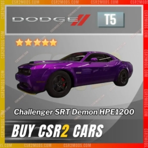 Csr2 Dodge Challenger Srt Demon Hpe1200 Gold Stars Car | Csr2 Mods