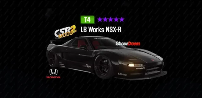 ? CSR2  Honda LB Works NSX-R (5 purple stars) car mod preview