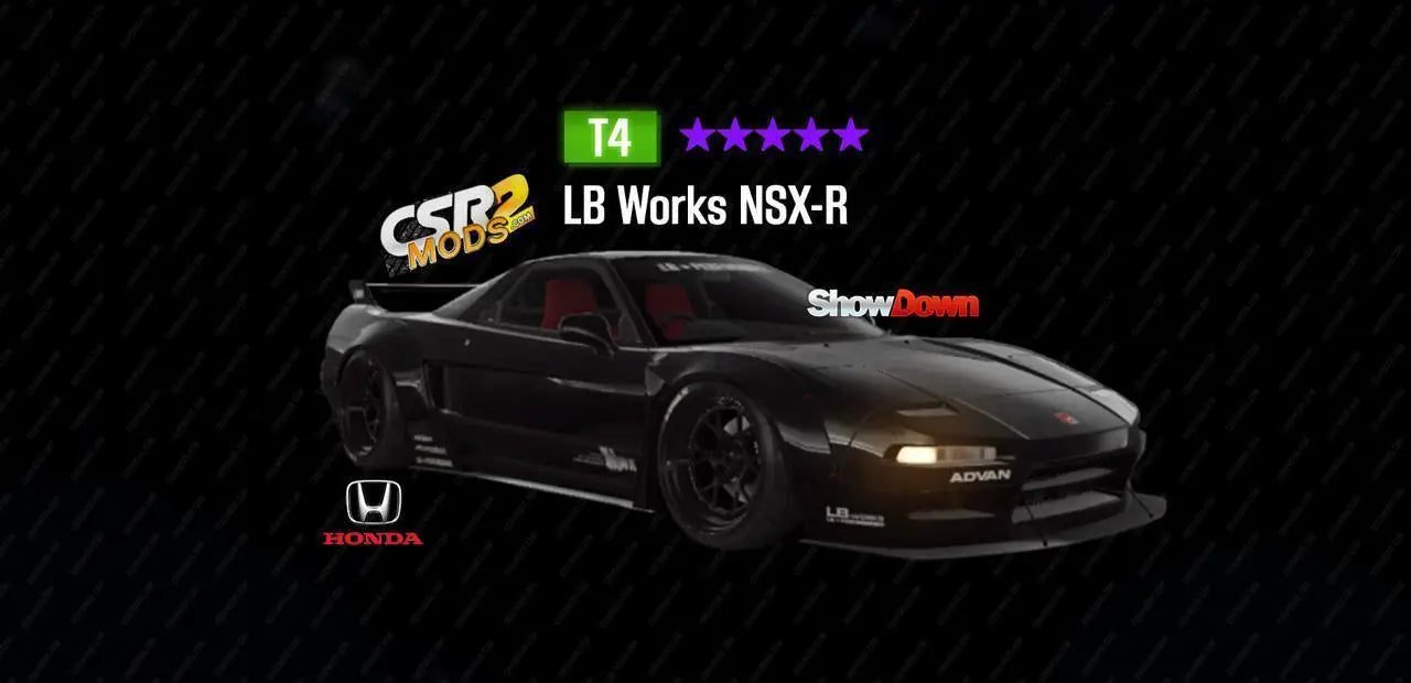 ? CSR2  Honda LB Works NSX-R (5 purple stars) car mod preview