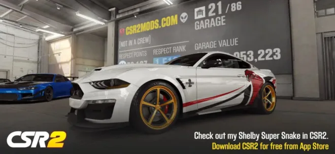 ? CSR2  Shelby Super Snake TUNE & SHIFT car mod preview